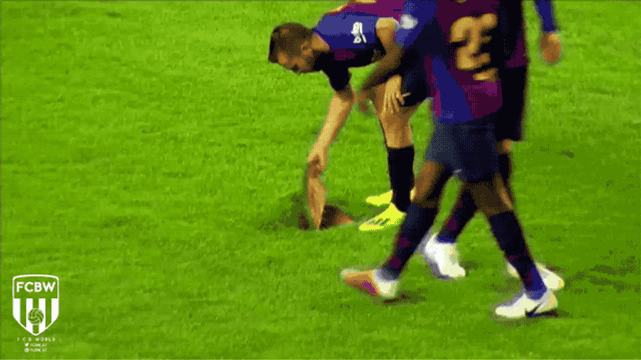 Barcelona Played A Game On One Of The Worst Pitches You'll Ever See
