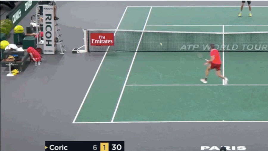 Borna Coric Leaves Skid Marks Everywhere