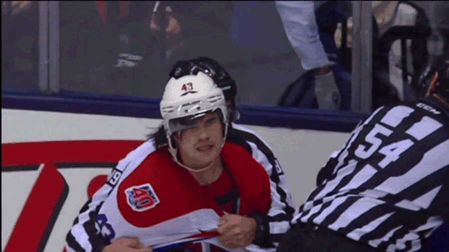 Hockey Fight Ends With Linesman Getting Punched In The Face