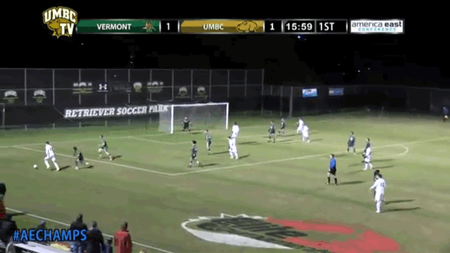 UMBC&#39;s Kay Banjo Pulls Off A Beautiful Backheel Goal