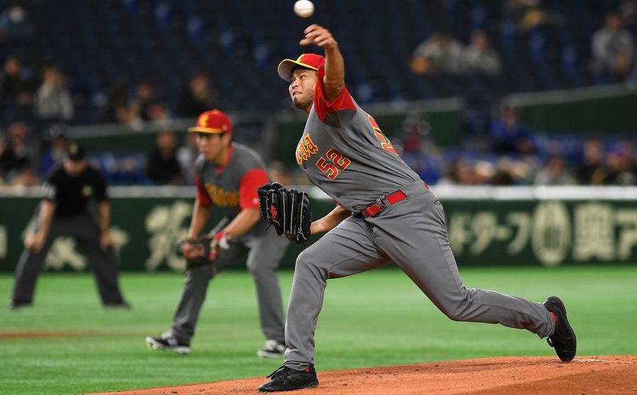 Bruce Chen Takes The Mound In Business Casual Shoes