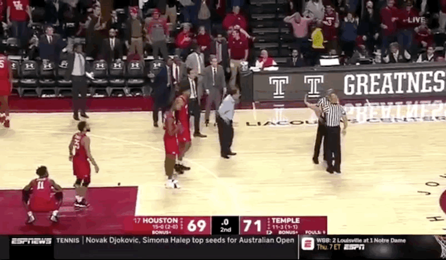 Houston Cougars&#39; Undefeated Streak Snapped By Buzzer-Beating Charge Call