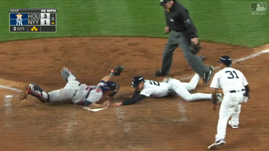 Jake Marisnick Makes Perfect Throw To Nail Tying Run At The Plate In Bottom Of The Ninth