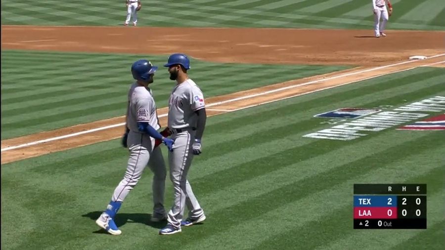 Rangers Teammates Celebrate Two-Run Dong By Grabbing Each Other's Dingers