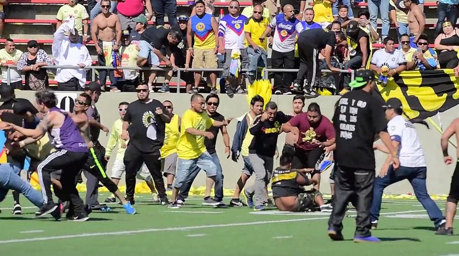 Chaotic Brawl Erupts On The Field At Orange County Soccer Friendly