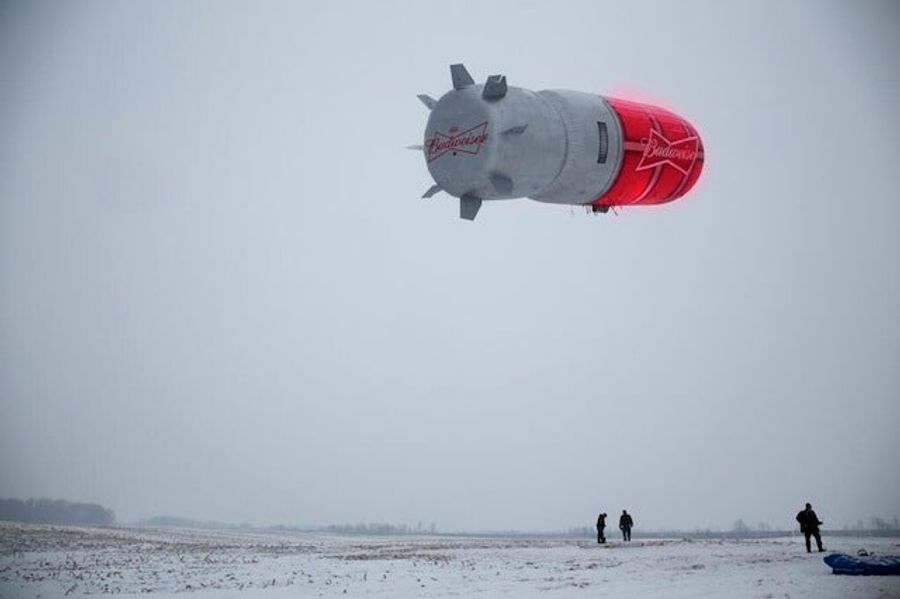 Runaway Novelty Beer Blimp Just Floating Around, Forever And Ever