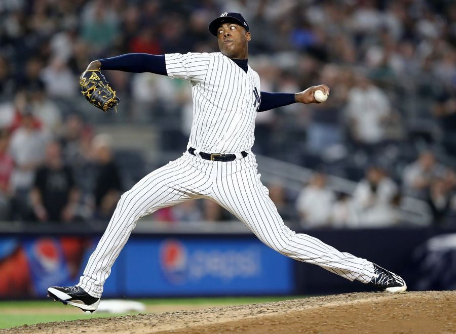Aroldis Chapman Threw This Season's Fastest Pitch Right Into Jackie Bradley Jr.'s Side