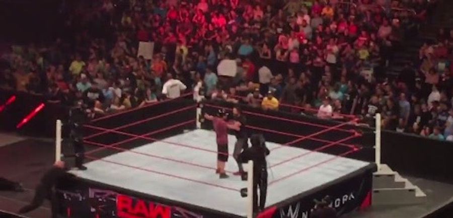 Crazy Fan Rushes Ring During <i>Monday Night Raw</i>