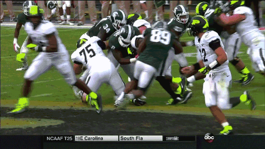 Michigan State Suplexed Purdue's Akeem Hunt Right Onto His Head