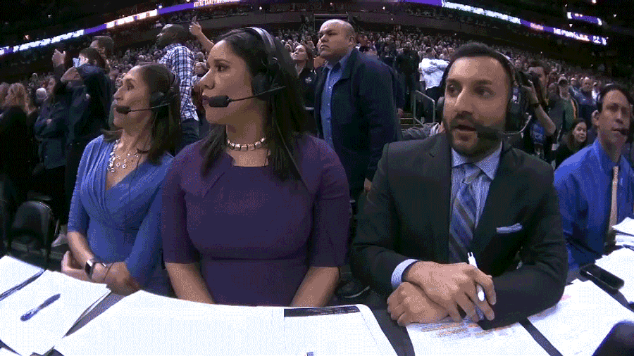 Enjoy This Video Of The Broadcast Table During The Closing Moments Of Notre Dame&#39;s Huge Upset