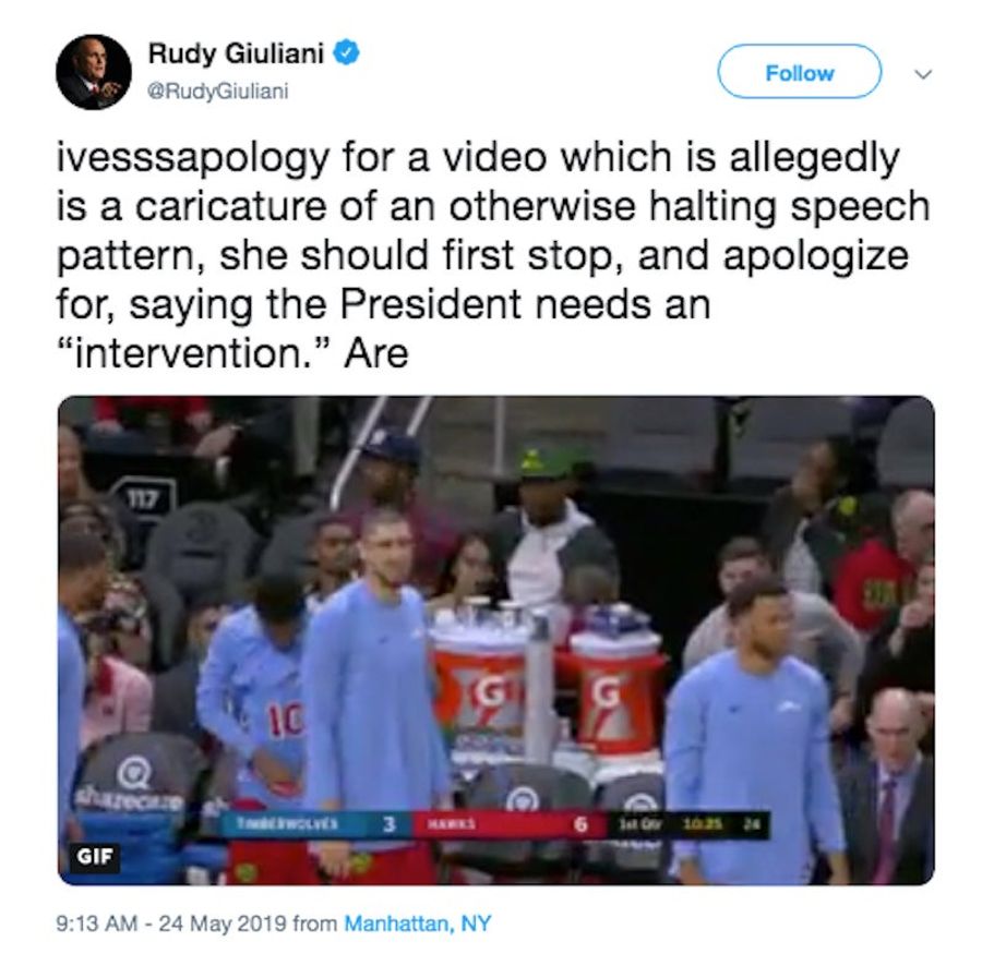 How The Hell Did Rudy Giuliani Select This Obscure Atlanta Hawks GIF?