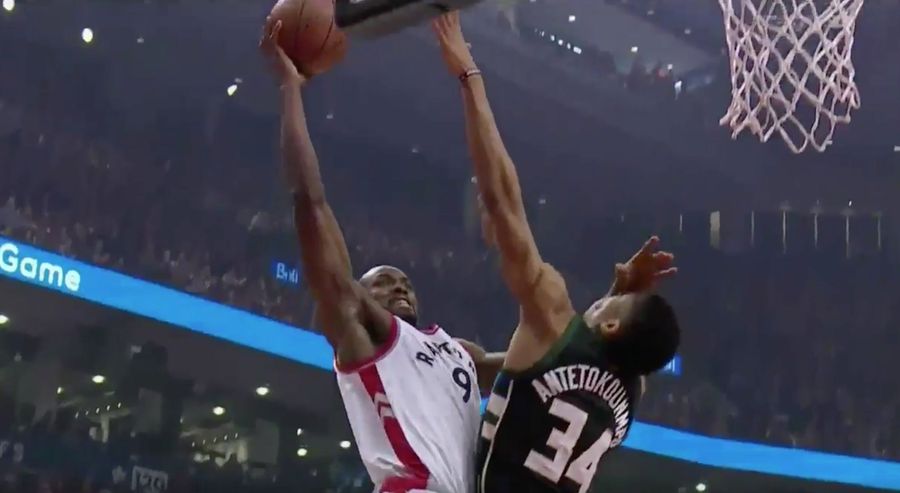 Serge Ibaka Had No Problem Dunking On Giannis Antetokounmpo Twice