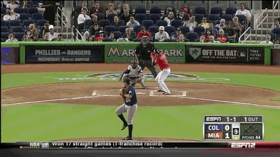 Jose Fernandez Grounds Out Weakly; Mom And Grandma Laugh At Him