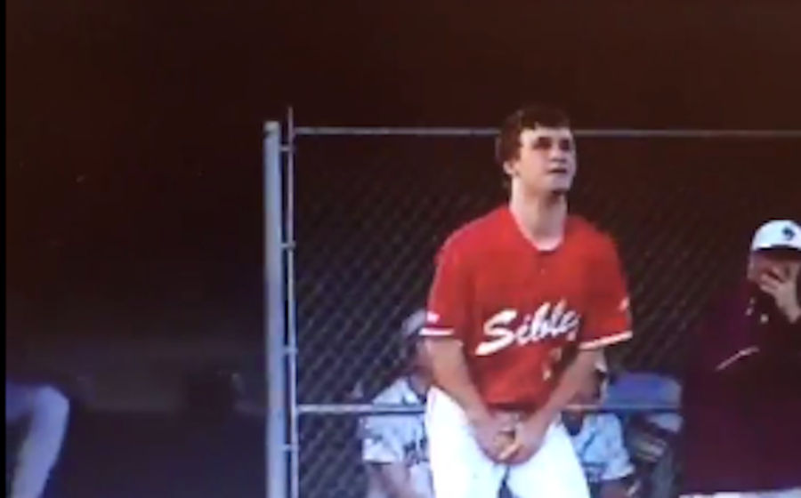 High School Ballplayer Fouls One Right Into His Nads, Collapses, Dabs It Off