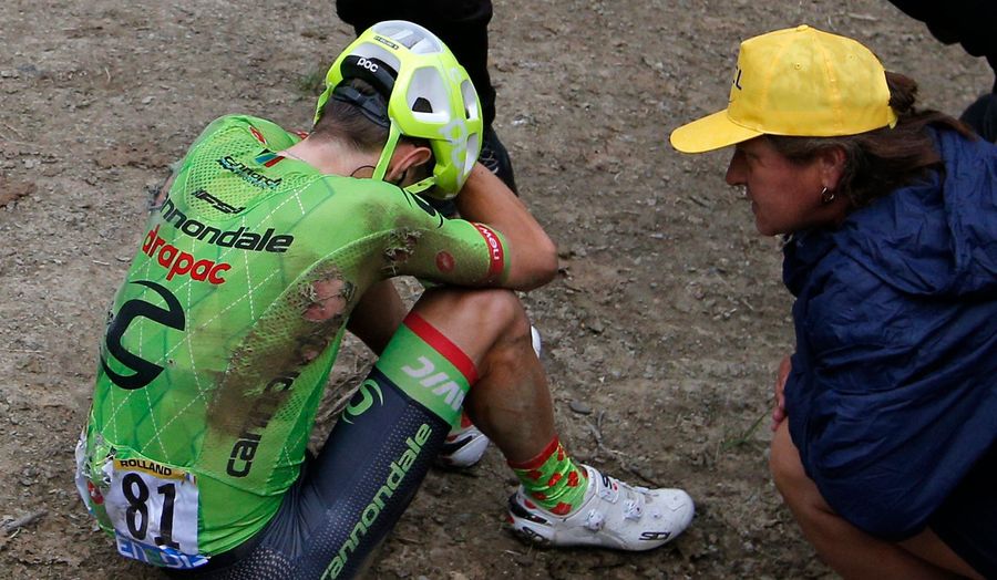 Wet Roads Had Everyone Falling At The Tour De France