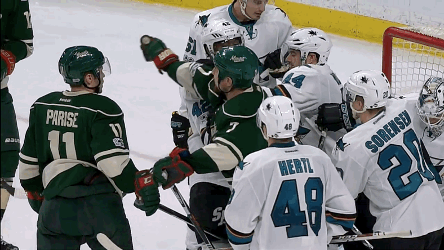 Chris Stewart Punches Teammate, Corrects Situation By Punching Opponent