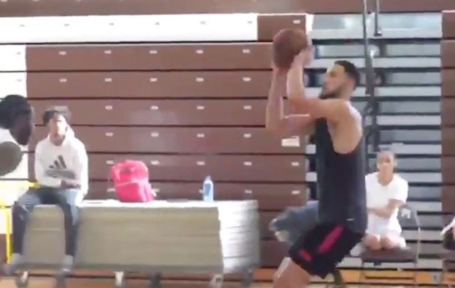 Ben Simmons Hit A Three! (In A High School Gym) (During A Pick-Up Game)