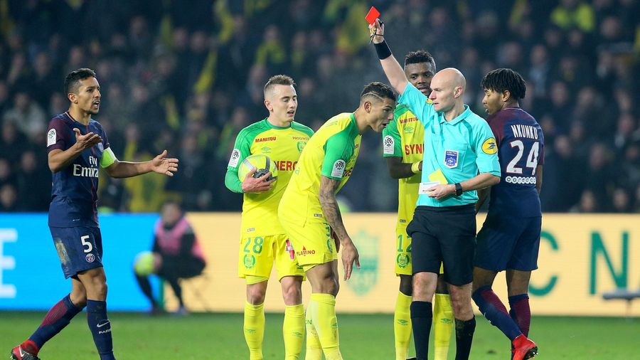 French Soccer Ref Loses His Mind After Getting Accidentally Tripped By Player