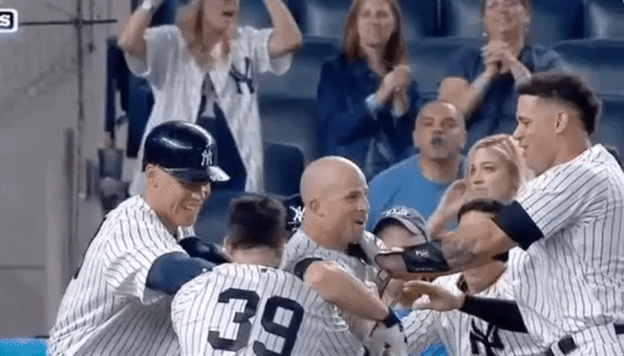 Aaron Judge Chips Tooth In Walk-Off Celebration