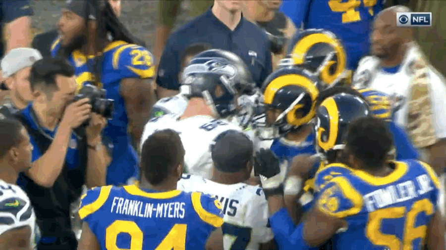 Aaron Donald Took A Cheap Shot From Justin Britt Then Tried To Settle Things After The Game