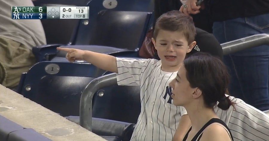 Sad Tiny Yankees Fan Doesn't Want Anyone Cheering Chris Coghlan's Home Run