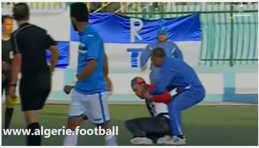 Fan Runs On Field, Headbutts Official In Algerian Soccer League