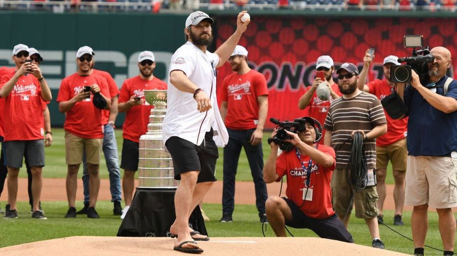 Alex Ovechkin Lets Go Of Stanley Cup Just Long Enough To Botch Ceremonial First Pitch, Drunkenly Sing "We Are The Champions"