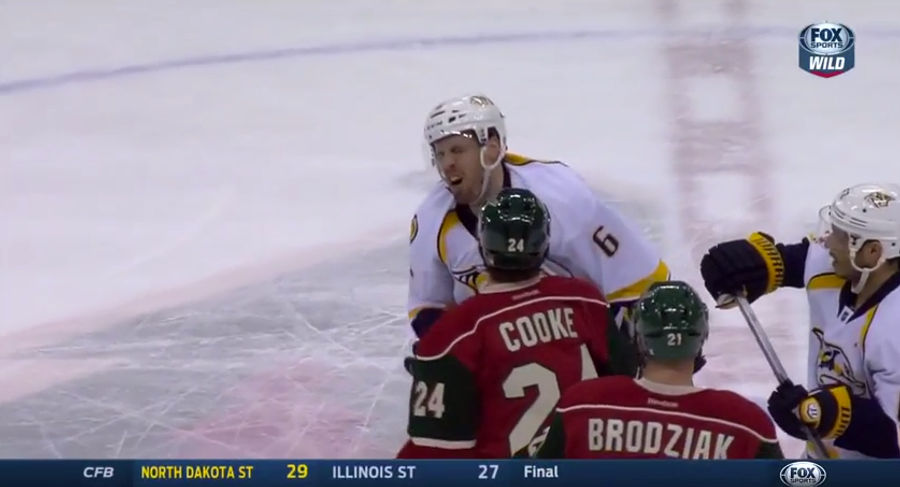 Matt Cooke Cross-Checks Shea Weber In The Nose, Pays For It