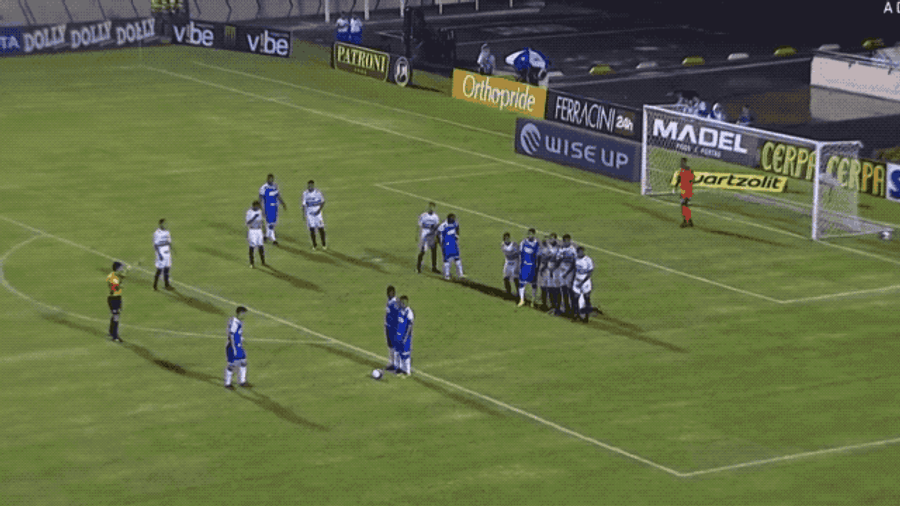 Brazilian Soccer Team Scores From Ingenious Free Kick Fake-Out