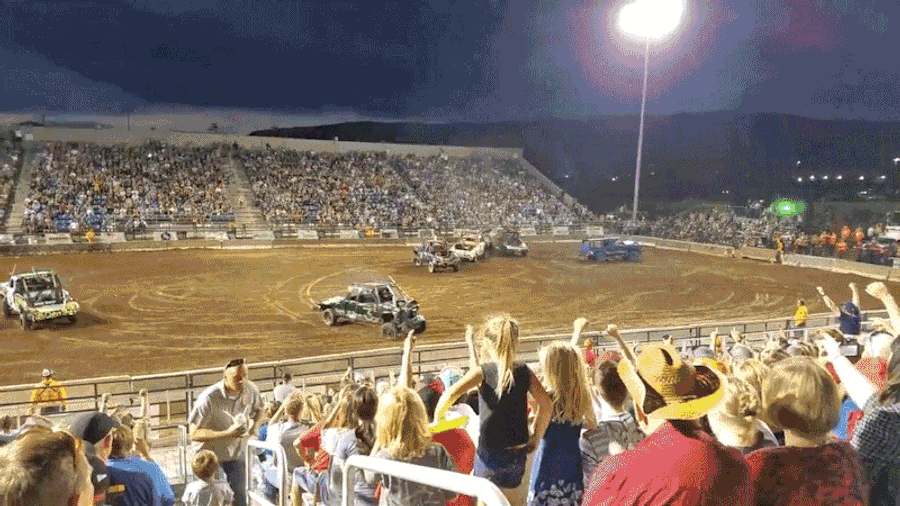 Spectators Hospitalized After Driveshaft Goes Flying Into Crowd At Demolition Derby