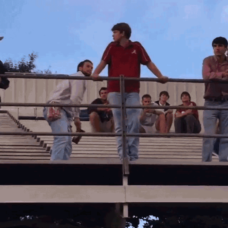 Alabama Fan Throws Cup At Crowd, Is Promptly Taken Out