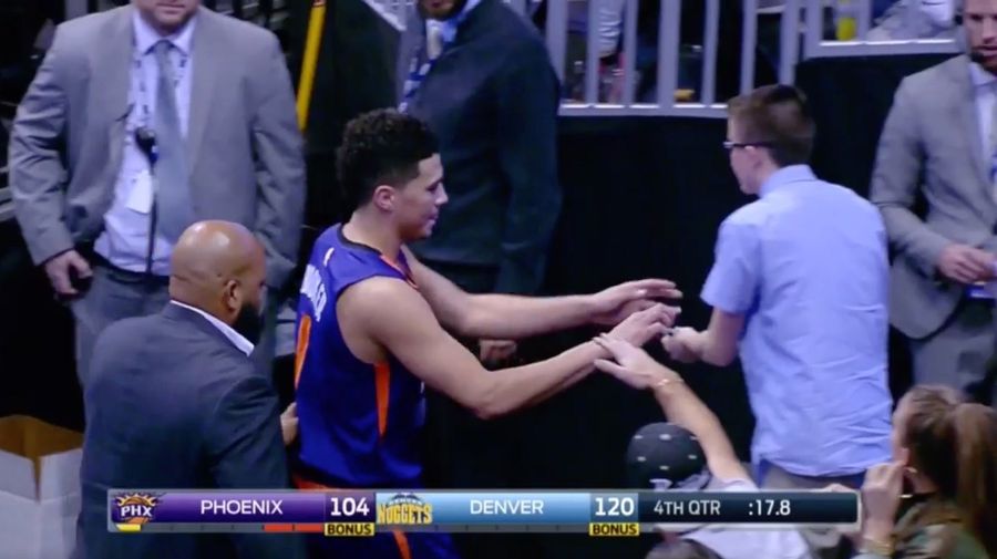 Devin Booker Saunters Out, Signs Autograph After Extremely Chill Ejection