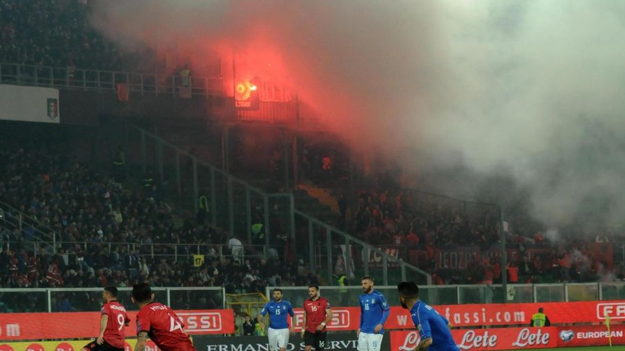 Albania Rebukes Fans For Throwing Flares And Smoke Bombs During Match Against Italy