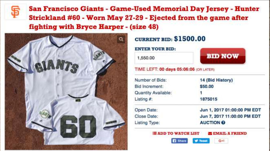 MLB Puts Hunter Strickland's Brawl-Worn Jersey Up For Auction, Then Backs Off