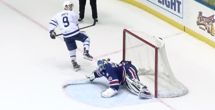 Shootout Winner Bounces Off Back Of Goalie&#39;s Head