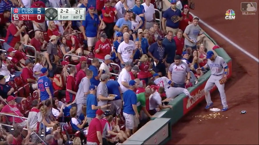 Addison Russell Spills Cardinals Fan's Nachos, Brings Him New Ones As Peace Offering