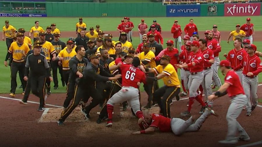 Yasiel Puig Tried To Fight All Of Pittsburgh After Pirates Pitcher Chris Archer Threw Behind Derek Dietrich