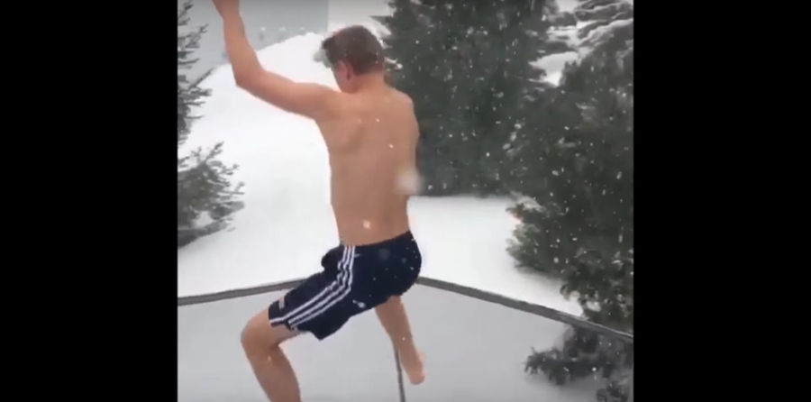Here Are The Best Videos Of People Flinging Themselves Into The Snow During The Blizzard