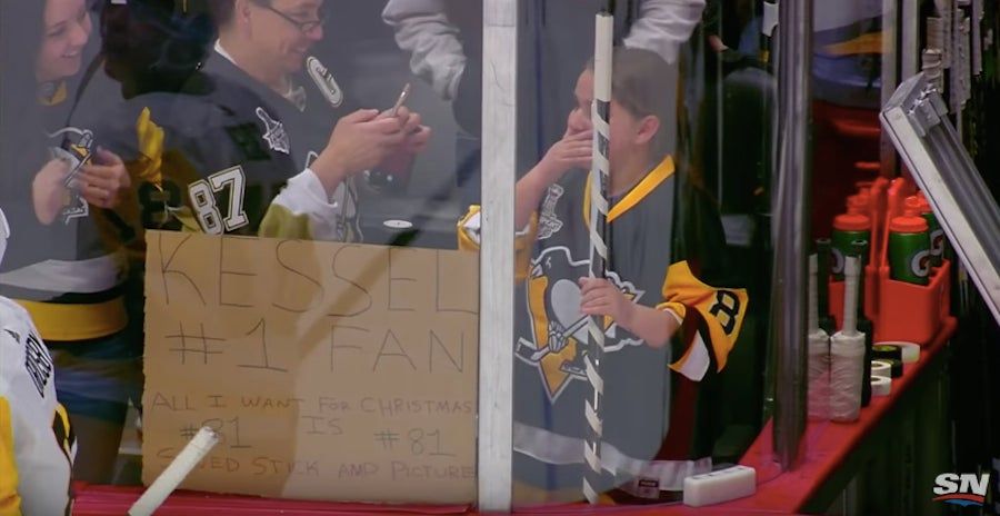 Phil Kessel Makes Penguins Fan Cry