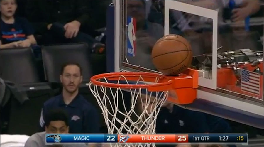 Basketball Hangs On Rim Forever, Delights Jeremy Lamb