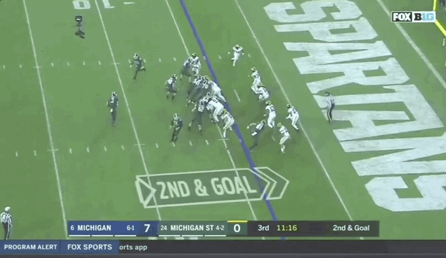 Michigan State's First Score Comes From "Philly Special"-Type Play