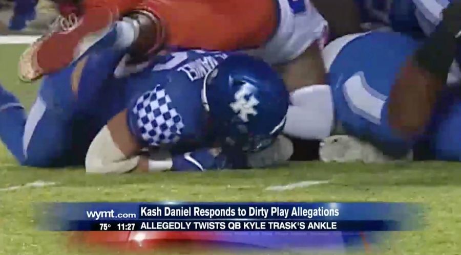 Kentucky Linebacker Kash Daniel Denies Twisting Florida QB's Ankle, Says His Hand Was Stuck