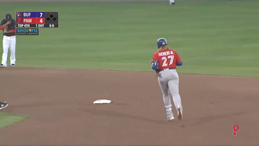 Vlad Jr. Hit A Ball Out Of A Minor League Ballpark, Almost As If He Is Too Good To Be Playing In Them