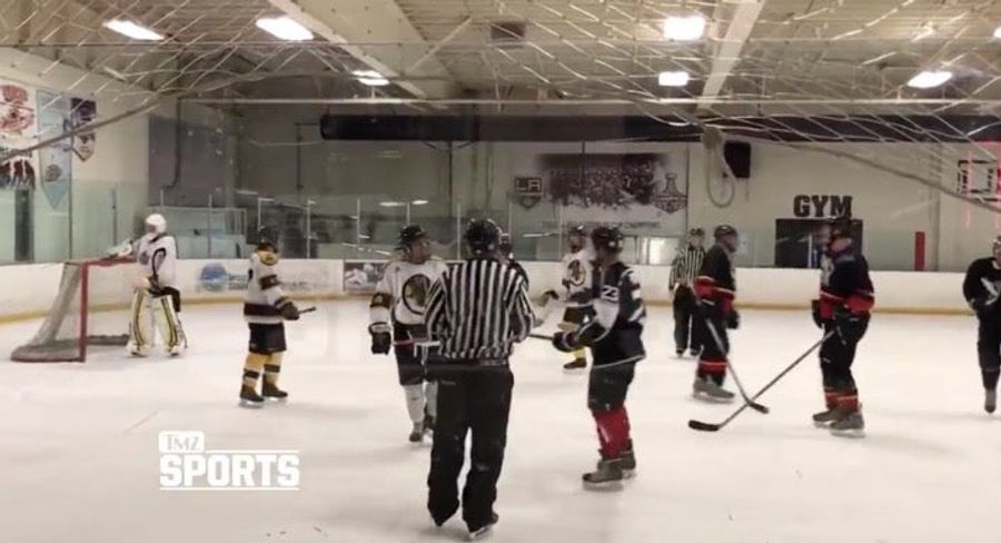 Justin Bieber Has Hockey Stick Broken, Tries To Start Shit