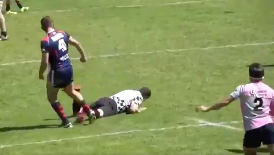 French Rugby Player Flattens Referee, Turns His Fury Towards Opponents