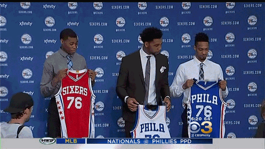 Jahlil Okafor Looks Pretty Excited To Play For The 76ers