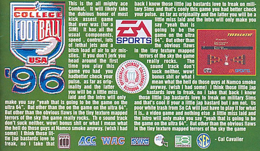 Remember When <i>GameFan</i> Published This Insane, Racist Review Of <i>NCAA '96</i>?