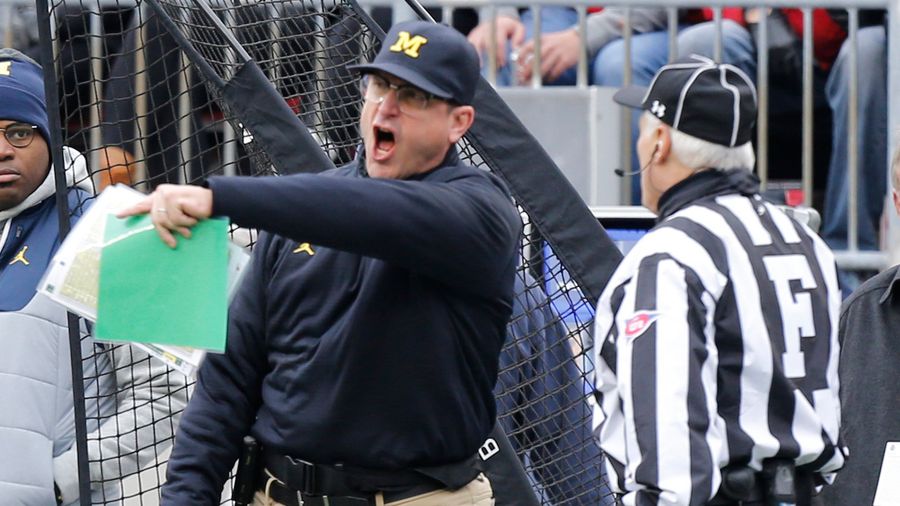 Big Ten Fines Michigan For Jim Harbaugh's Postgame Rant Against Officials