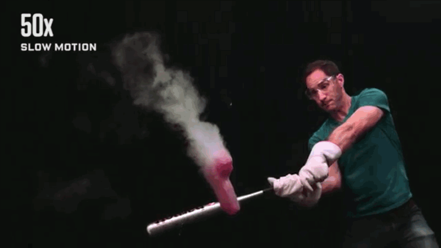 Watch A Man Hit A Frozen Dildo With A Baseball Bat