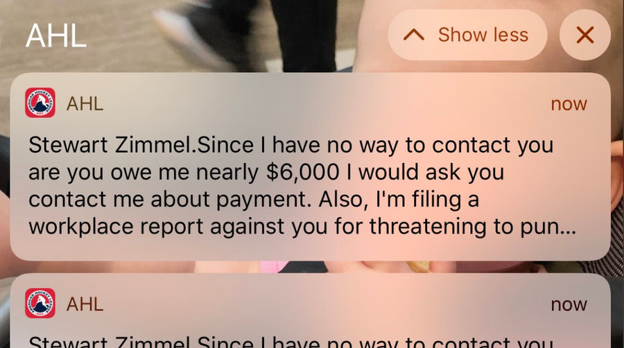The AHL App Melted Down And Demanded $6,000 From A Guy Named Stewart